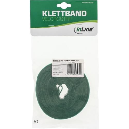 Preview: Klettverschlussband – 16 mm × 10 m – grün – zuschneidbar