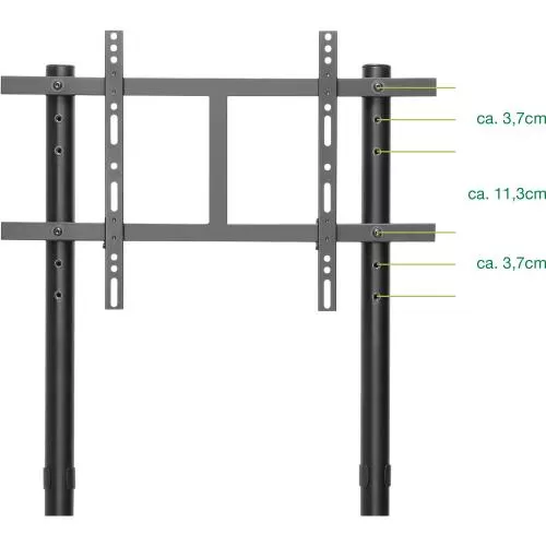InLine® TV Wagen für LED TV 37" bis 80" max 80kg