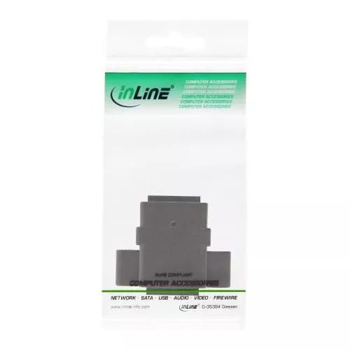 InLine® Patchkabelkupplung Cat.6 UTP 2x RJ45 Buchse zum Einbau