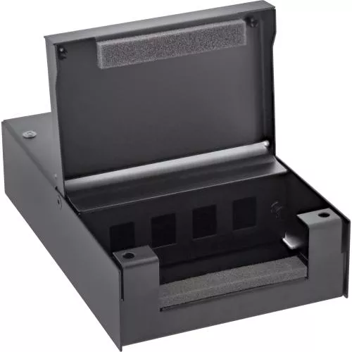 InLine® Anschlussdose Aufputz für 4x Keystone RJ45 Buchse schwarz