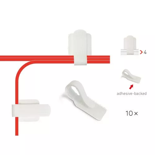 Label The Cable Wall LTC 3120 10er Set weiß