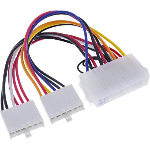 Preview: ATX auf AT-Mainboard Stromadapter – 20-Pin auf P8/P9, 0,20 m