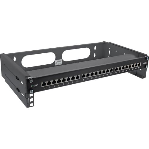 Preview: InLine® 19" Rack zur Wandmontage 2HE 24-40cm Tiefe schwarz