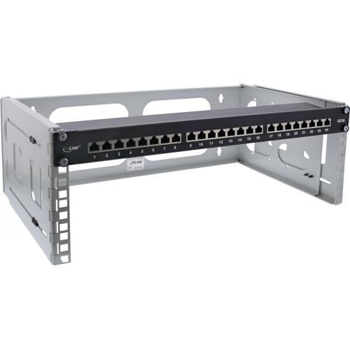 Preview: InLine® 19" Rack zur Wandmontage 4HE 24-40cm Tiefe grau