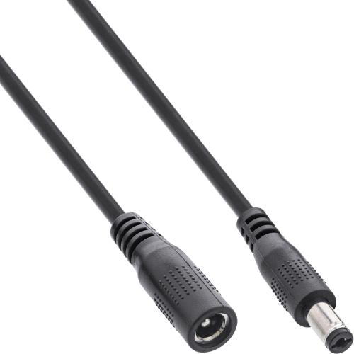 DC-Verlängerungskabel 5,5x2,1 mm – AWG 24 – schwarz