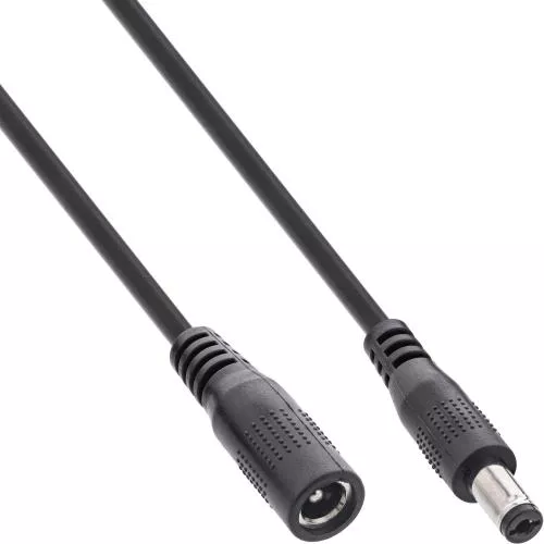 DC-Verlängerungskabel 5,5x2,1 mm – AWG 24 – schwarz