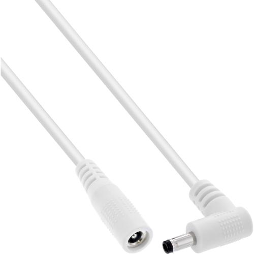 DC Verlängerungskabel 4,0x1,7 mm, Winkelstecker, weiß