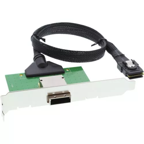 InLine® SAS Slotblech PCI mit Kabel ext. SFF-8088 auf int. SFF-8087 0,5m