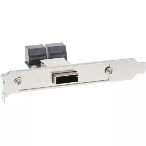 InLine® SAS Slotblech PCI + 50p Centr. ext. SFF-8088 (TARGET OUT) auf int. 4x SATA (HOST IN)