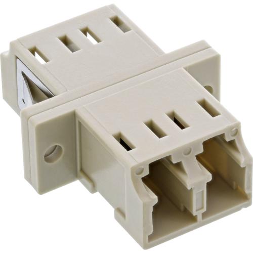 Preview: LWL Kupplung LC-LC Duplex – Multimode OM1/OM2 – Keramik – beige – Einbauversion