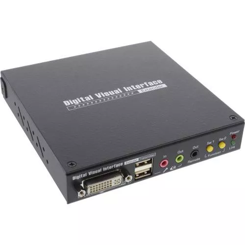 InLine DVI USB KVM Extender Verlängerung über UTP mit lokaler Konsole Audio bis 100m