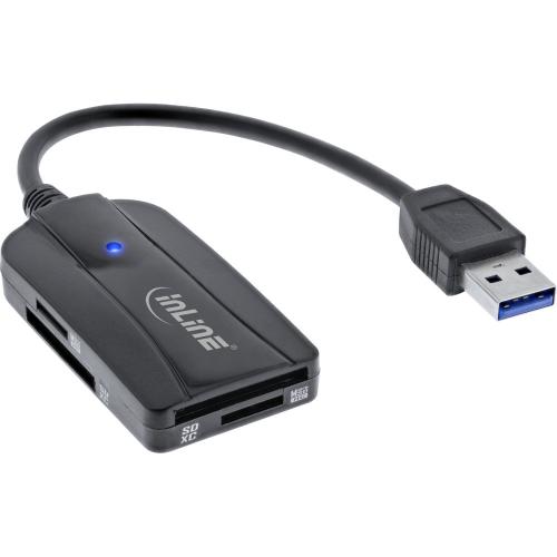 InLine® Card Reader USB 3.1 USB-A für SD/SDHC/SDXC microSD UHS-II kompatibel