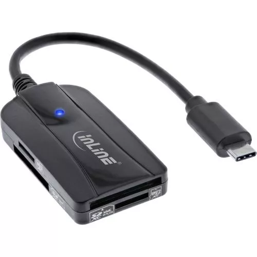 InLine® Card Reader USB 3.1 USB-C für SD/SDHC/SDXC microSD UHS-II kompatibel