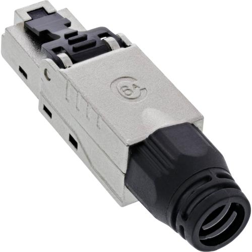 Preview: RJ45 Stecker Cat.6A – feldkonfektionierbar – geschirmt – 500 MHz – Schraubverriegelung – 10 Gb/s