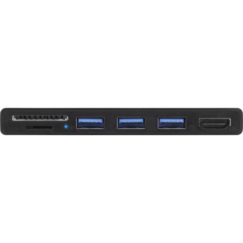 Preview: InLine® MultiHub Surface Pro 4/5/6 3-Port USB 3.2 Typ-A Buchse HDMI 4K Cardreader schwarz