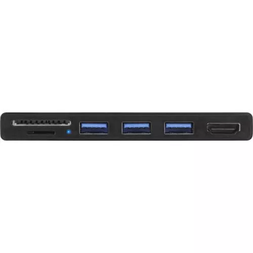InLine® MultiHub Surface Pro 4/5/6 3-Port USB 3.2 Typ-A Buchse HDMI 4K Cardreader schwarz