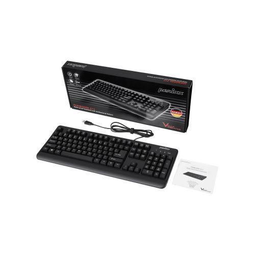 Perixx PERIBOARD-517 DE Wasser- und staubdichte USB Tastatur IP65 schwarz