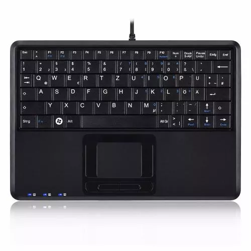 Perixx PERIBOARD-510 H PLUS DE Mini Tastatur Touchpad Hub schwarz
