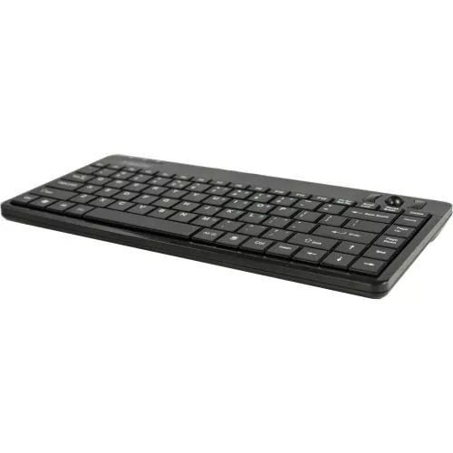 Perixx PERIBOARD-505H PLUS US LAYOUT Mini Tastatur Trackball Hub schwarz