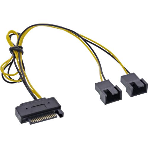 SATA auf 2x Lüfter Stromadapter – 0,30 m