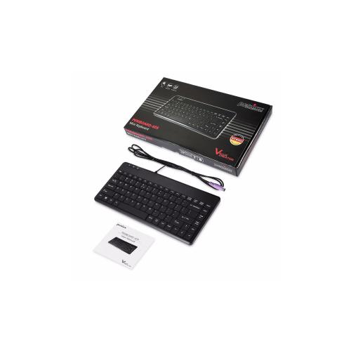 Perixx PERIBOARD-409 P DE Mini PS/2 Tastatur schwarz