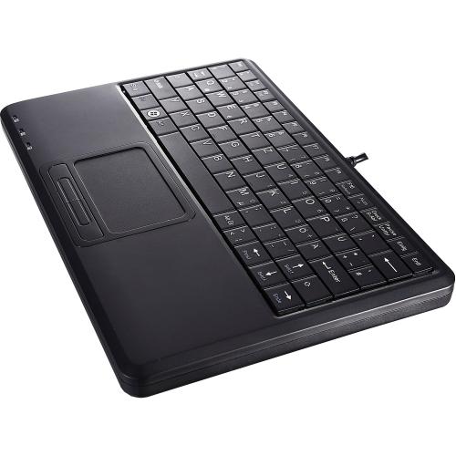 Perixx PERIBOARD-510 H PLUS ES LAYOUT Mini Tastatur Touchpad Hub schwarz