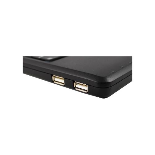Perixx PERIBOARD-510 H PLUS ES LAYOUT Mini Tastatur Touchpad Hub schwarz