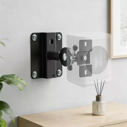 InLine® Lautsprecher Wandhalterung bis 15kg 2er Set schwarz