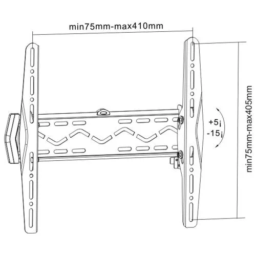 InLine® TV Wandhalterung 81-140cm (32-55") max. 50kg