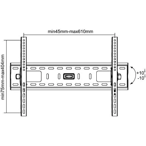 InLine® Wandhalterung TV 81-178cm (32-70") max. 75kg