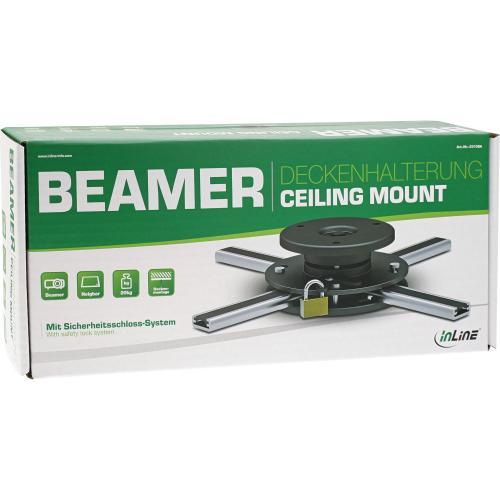 Preview: InLine® Deckenhalterung für Beamer max. 20kg