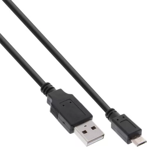InLine® USB 2.0 Schnell Ladekabel A an Micro B schwarz