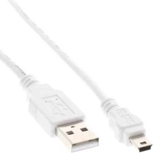 InLine® USB 2.0 Kabel A an Mini B weiß