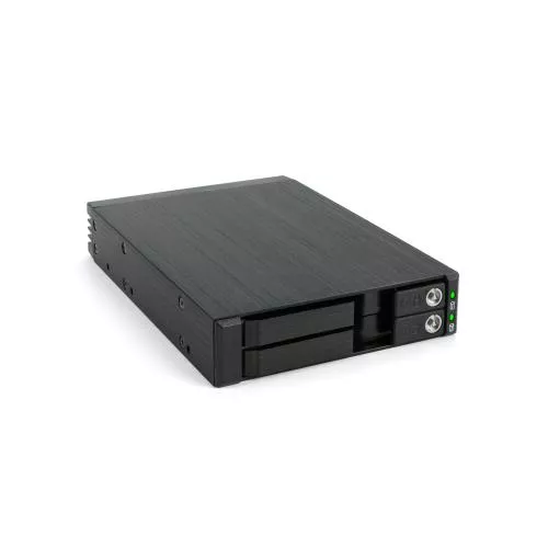 FANTEC MR-25DUAL 2,5" SATA SAS HDD SSD Wechselrahmen schwarz