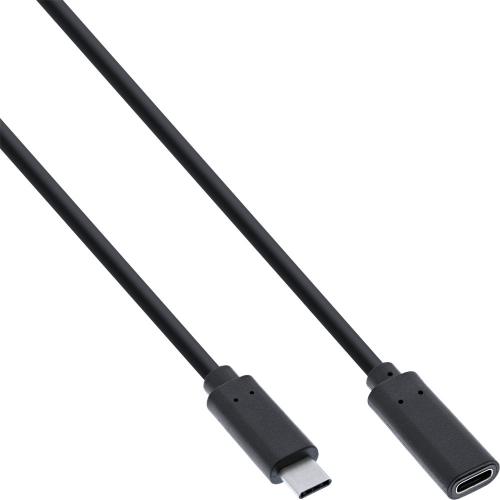 InLine® USB 3.2 Gen.2x2 Kabel USB-C Verlängerung ST/BU schwarz