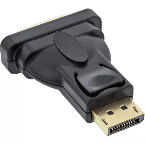 InLine® DisplayPort Adapter DisplayPort Stecker auf DVI-D 24+1 Buchse schwarz