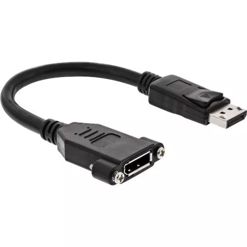InLine® DisplayPort Adapterkabel DisplayPort Stecker auf Buchse zum Einbau 0,2m