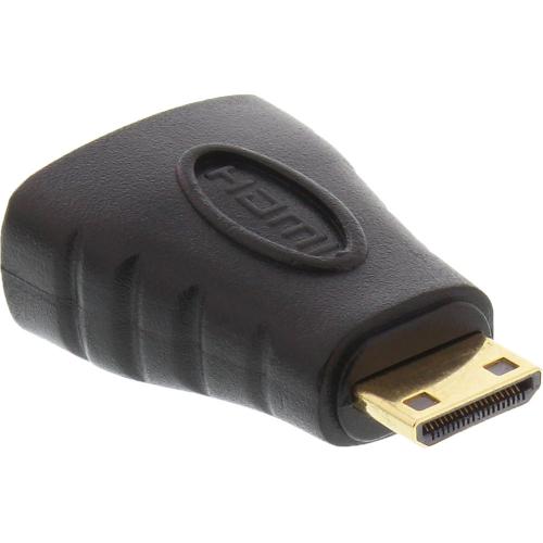 InLine® HDMI Adapter HDMI A Buchse auf Mini HDMI C Stecker 4K 60Hz kompatibel vergoldete Kontakte
