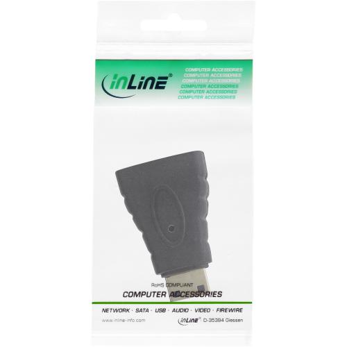 Preview: InLine® HDMI Adapter HDMI A Buchse auf Mini HDMI C Stecker 4K 60Hz kompatibel vergoldete Kontakte