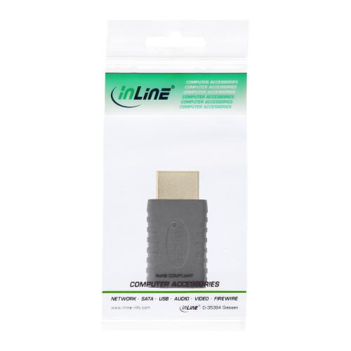 Preview: InLine® HDMI Adapter HDMI A Stecker auf Mini HDMI C Buchse 4K2K kompatibel vergoldete Kontakte