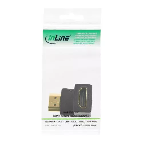 InLine® HDMI Adapter Stecker Buchse gewinkelt unten vergoldete Kontakte 4K2K kompatibel