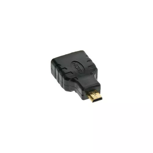 InLine® HDMI Adapter HDMI A Buchse auf Micro HDMI D Stecker 4K/60Hz kompatibel vergoldete Kontakte