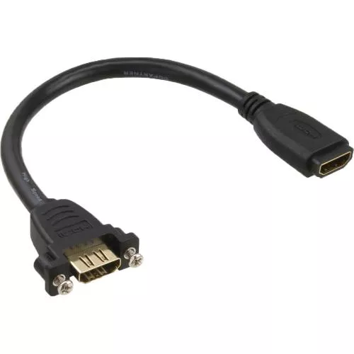 InLine® HDMI Adapterkabel zum Einbau HDMI A Buchse Buchse vergoldete Kontakte 4K2K 0,2m