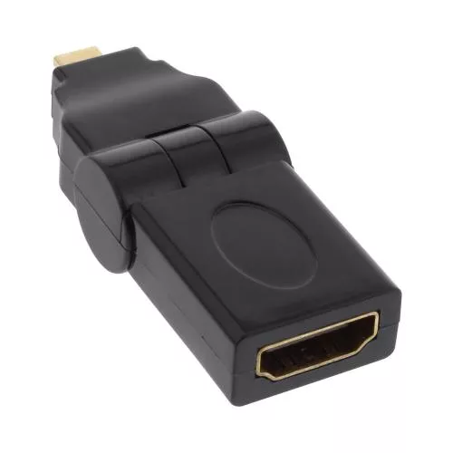 InLine® HDMI Adapter HDMI A Buchse auf Micro HDMI D Stecker flexibel 4K2K kompatibel vergoldete Kontakte