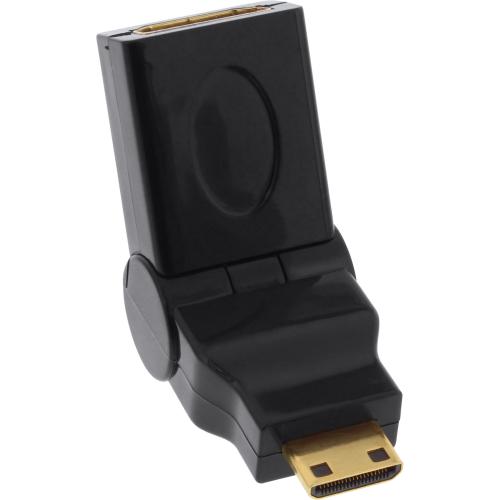 Preview: InLine® HDMI Adapter HDMI A Buchse auf Mini HDMI C Stecker flexibel 4K2K kompatibel vergoldete Kontakte