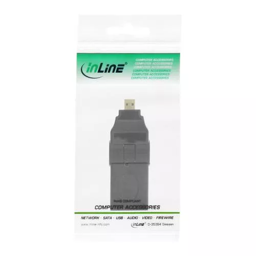 InLine® HDMI Adapter HDMI A Buchse auf Mini HDMI C Stecker flexibel 4K2K kompatibel vergoldete Kontakte