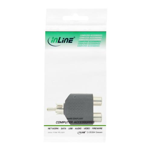 InLine® Audio Adapter Cinch Stecker an 2x Cinch Buchse