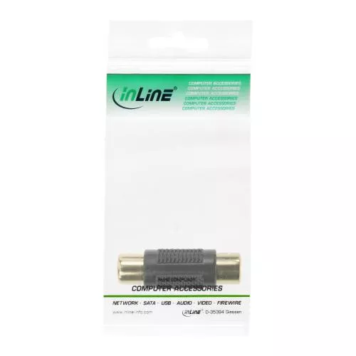 InLine® Audio Adapter Cinch Buchse an Cinch Buchse vergoldet