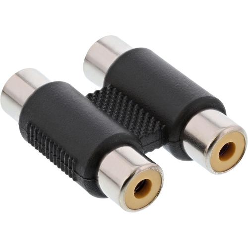Preview: InLine® Audio Adapter 2x Cinch Kupplung Buchse Buchse