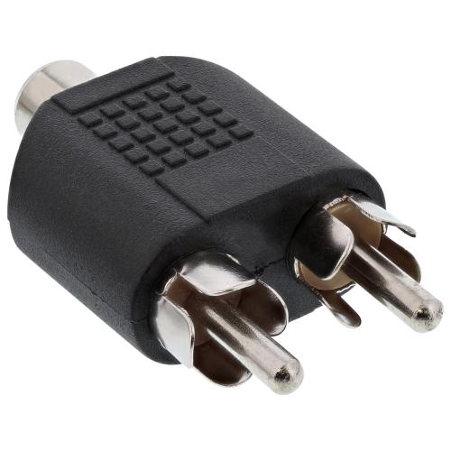 Preview: InLine® Audio Adapter Cinch Buchse an 2x Cinch Stecker